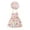 White, variant on ATOGUTA Dress For Girls Casual Beach Party Flower Print Spaghetti Straps Sundress with Hat White, Size 3M-3T