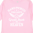 thumbnail image 4 of Inktastic Handpicked for Earth By My Great Aunt in Heaven Boys or Girls Long Sleeve Toddler T-Shirt, 4 of 5