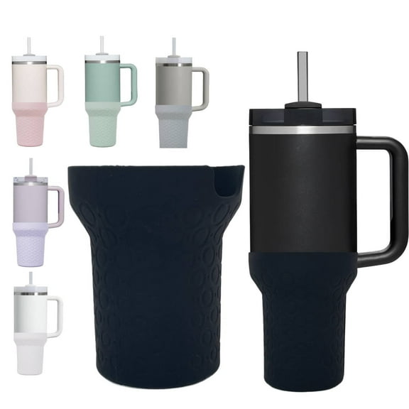 Silicone Boot for Stanley Tumbler 40 oz Cup & HydroFlask Travel Tumblers 40oz, Protective Sleeve, Durable Bottom Cover Accessory