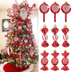 thumbnail image 4 of piezas de piruletas navideñas con forma de bastón de caramelo, adornos colgantes para árbol de Navidad, decoraciones navideñas para el hogar, regalo de Año Nuevo 2024, 4 of 5