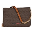 thumbnail image 3 of Michael Kors Flap Gusset PVC Crossbody - Brown, 3 of 5