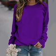 thumbnail image 2 of Chandails en Molleton Décontractés à Col Rond pour Femmes Manches Longues Coupe Ample Pull Doux Tenues de Mode Automne, 2 of 5