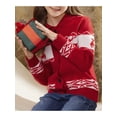 thumbnail image 5 of Fdqin Boys Christmas Sweater Cardigan Girls Reindeer Snowflake Collared Knitted Sweaters Kids Button Down Ugly Christmas Cardigans Red 9-10 Years, 5 of 11