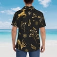thumbnail image 4 of Disketp Hawaiian Shirts For Men,Christmas Gold Deers1 Print Mens Casual Short Sleeve Button Down Shirts Beach Shirt, 4 of 7