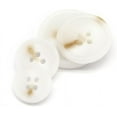 thumbnail image 2 of 10 Pcs Imitation Horn Flatback Buttons Resin Buttons for Clothing Suit Coat Decorations DIY Accessories (01 White, 15mm), 2 of 6