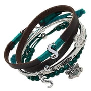 Harry Potter Slytherin Charm Friendship Bracelet Gift Set - 4 Pack