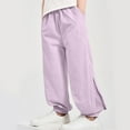 thumbnail image 2 of Plebaso Kids Pants Boys Girls Breathable Thin Long Bloomers Lightweight Baggy Summer Pocket Trousers, 2 of 3