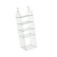thumbnail image 4 of Organizador de armario colgante plegable de múltiples capas, de plástico, ideal para ropa, suéteres, toallas, pijamas, sombreros (uno grande y tres pequeños, blanco), 4 of 5