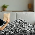 thumbnail image 3 of Dalmatian Dog Print Soft Flannel Fleece Blanket, Black and White Puppy Spots Fur Pattern Fun Spotted Pets Animal Desing, Cozy Plush for Indoor and Outdoor Use, 70" x 90", White Black, by Ambesonne, 3 of 5
