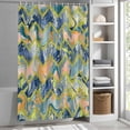 thumbnail image 3 of Abstract Mable Fabric Shower Curtain Geometic Wave Line Washable Shower Curtains for Bathroom, Waterproof Bath Curtain with Hooks Home Decor 72x84in, 3 of 8