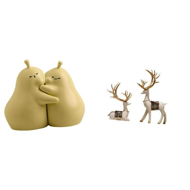 sujetalibros decorativos,Sujetalibros decorativos para oficina y hogar,libros pesados,Estatua de ciervo alce,Figuras de ciervos y alces,decoración para el hogar,estatuas de resina,Figura