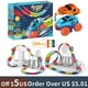 thumbnail image 2 of Juguetes de pista de carreras de coches mágicos flexibles intercambiables para niños y niñas, juego de pistas de coche para niños, coche de carreras con luz LED46 piezas con CAJA zhangmengya unisex, 2 of 2