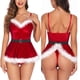 thumbnail image 4 of Lencería sexy navideña europea y americana para adultos, traje navideño de una pieza con lazo y tirantes sexy, 4 of 5