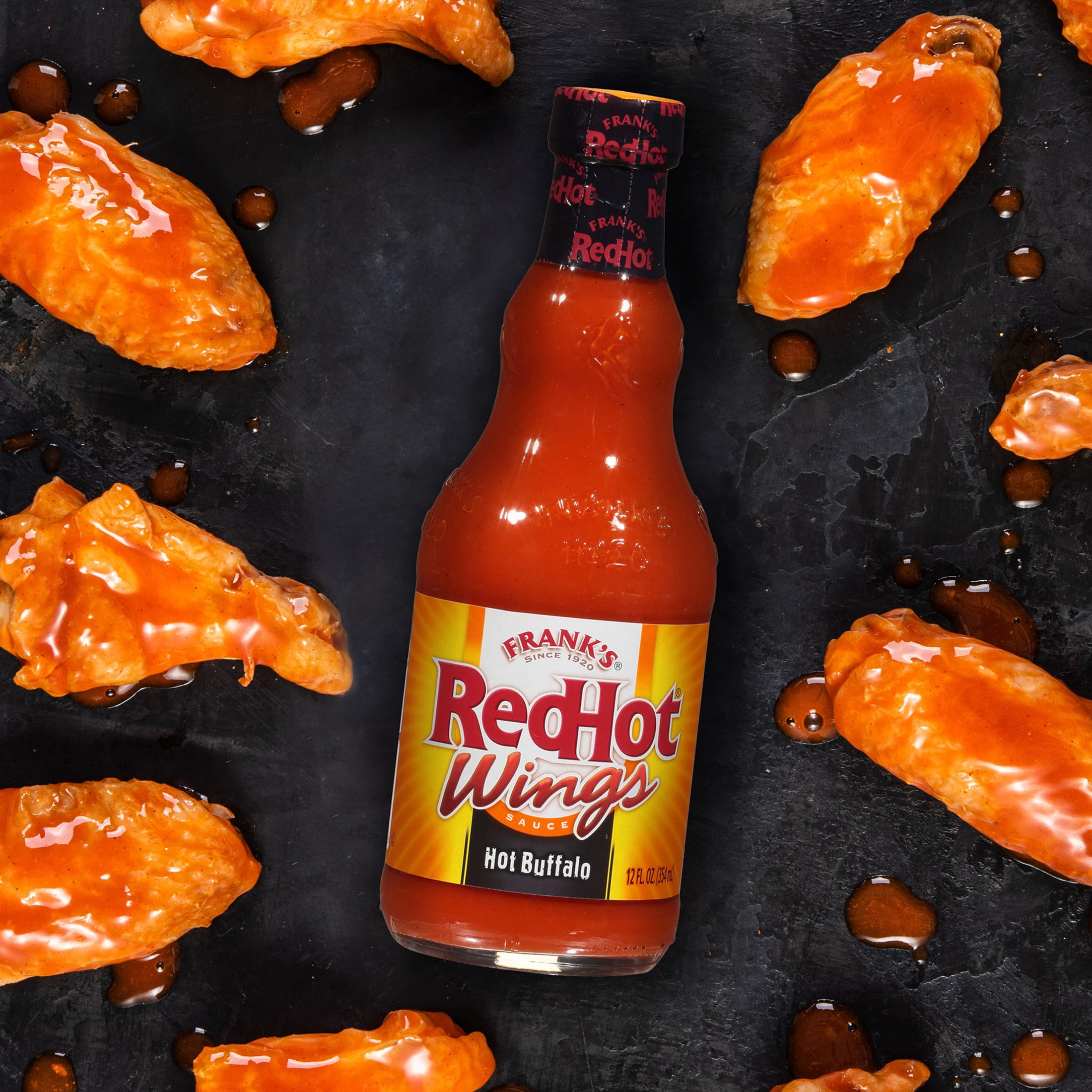 Frank's RedHot Kosher Hot Buffalo Wings Hot Sauce, 12.0 fl oz Bottle