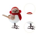 thumbnail image 5 of Decoración de mesa navideña, adorable figura de pajarito para chimenea, oficina, Estilo C, 5 of 5