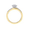 thumbnail image 2 of KATARINA Diamond Floral Promise Ring in 10K Yellow Gold (1/6 cttw, I-J, I1-I2) (Size-5), 2 of 3
