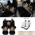 thumbnail image 3 of Yuyamidu Skull Car Seat Covers Full Set Mushroom Automotive Steering Wheel Covers Auto Seatbelt Pads Coasters Wrist Strap Keychain Lipstick Sleeve 12 Packs, 3 of 6
