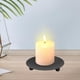 thumbnail image 4 of Portavelas de pilar, candelabro de Metal para mesa, vacaciones, comedor, velas, decoración de cena , Negro 7cmx1cm, 4 of 9