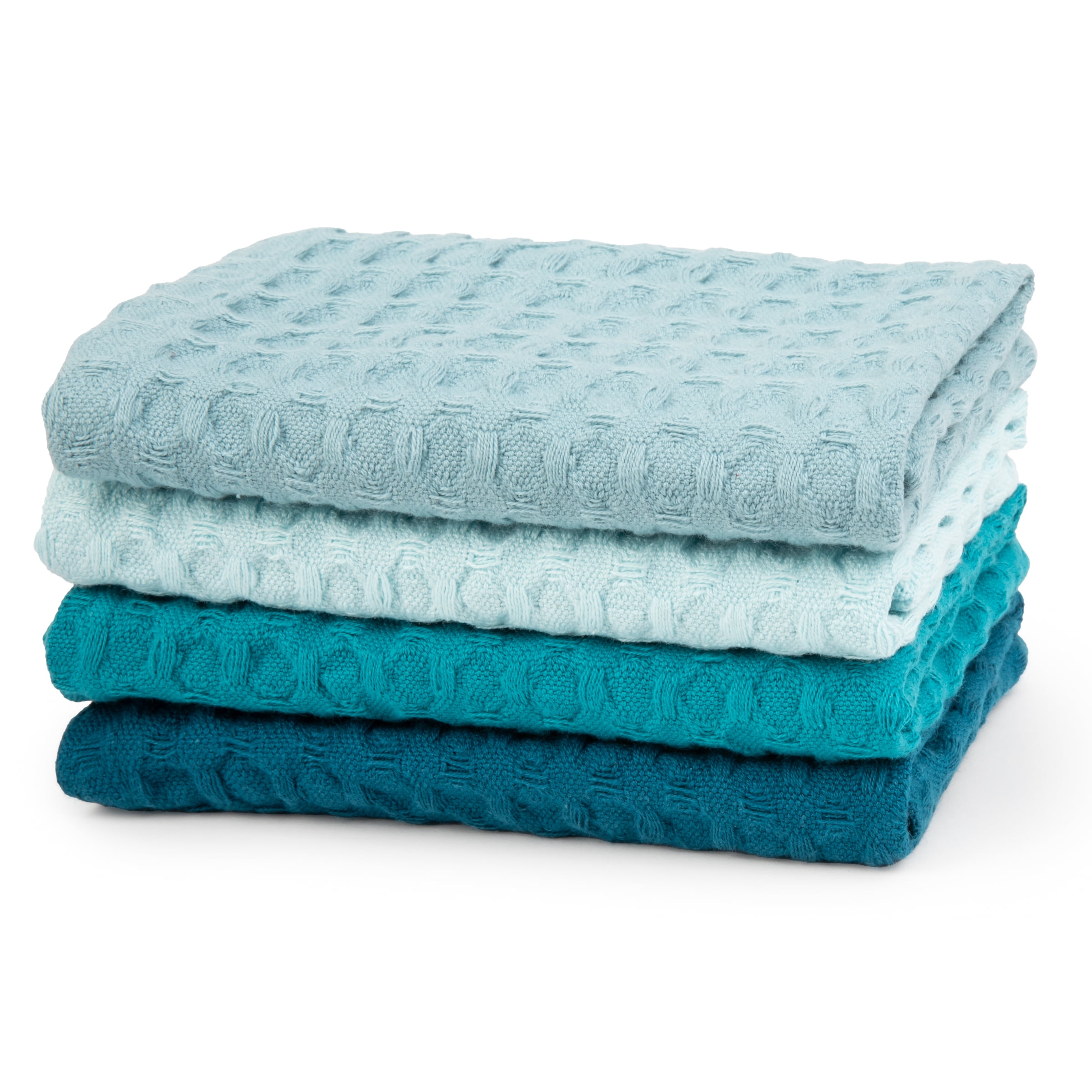 Mainstays 4 Pieces, Waffle Dishcloths, Topaz