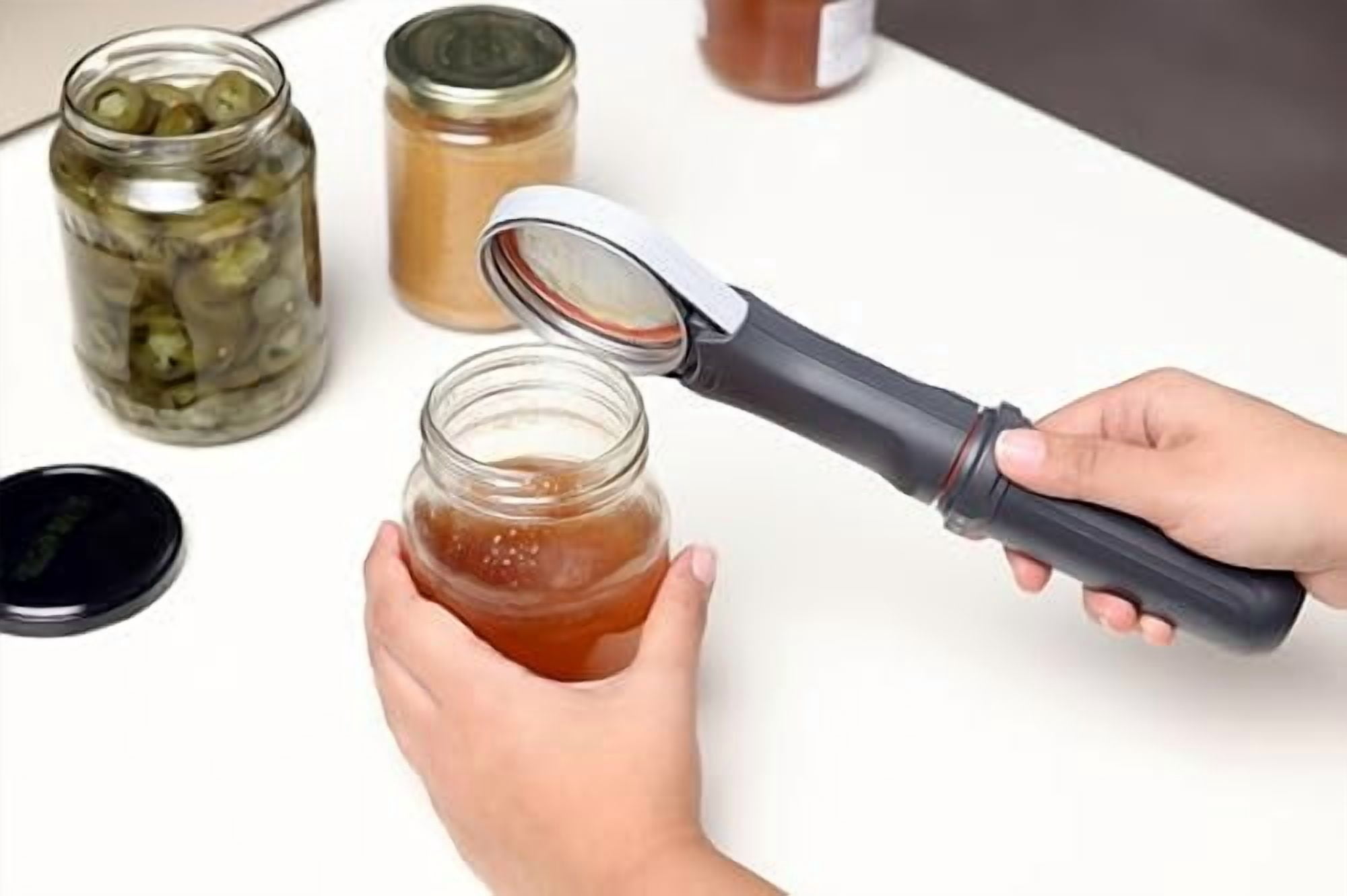 Zyliss Strongboy Jar Opener - Rubberized & Adjustable Jar Opener for Jars Up to 4" - Jar Opener for Seniors & Weak Hands - Kitchen Gadget & Tools - Lid Opener Tool for Jars