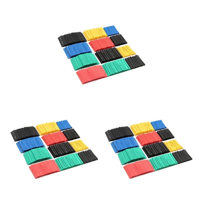 crativent 127 Pcs/Ensemble Manchons de Câble de Fil Électrique pour Tubes Rétrécis PE 2:1 Gaine Isolée Assortiment Noir -Rouge Ensemble Coloré 530 Pcs 3Ensemble