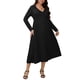 thumbnail image 2 of INSPIRE CHIC Vestidos de Maternidad para Mujeres con Botones Plisados de Punto de Manga Larga para Sesiones de Fotos Embarazo Vestido Maxi L Negro, 2 of 6