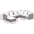 thumbnail image 4 of vidaXL 7 Piece Garden Lounge Set with Cushions Poly Rattan Black, 4 of 5
