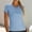 507_Blue, variant on Plain T Shirts for Women Athletic Nylon Compression Crewneck Short Sleeve Yoga Gym Workout Tee Summer Tops