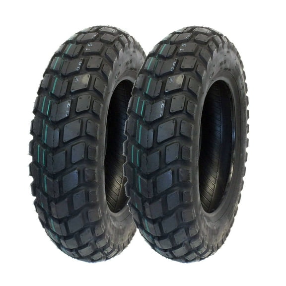TIRE SET: Front Tire 120/90-10 Rear Tire 130/90-10 fits on HONDA Ruckus - KYMCO Cobra Cross Racer (P126)