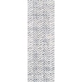 thumbnail image 3 of nuLOOM Tapis de Course Géométrique Rosanne, 2' 8" x 8', Bleu, 3 of 4