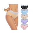 thumbnail image 1 of SHCKE Women's High Waist Underwear Cotton Full Coverage Briefs Soft Breathable Stretch Briefs Seamless Panty 5-Pack, 1 of 6