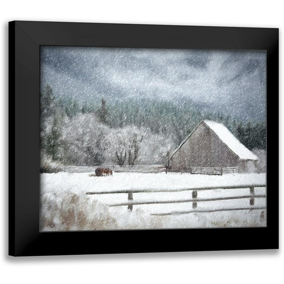 Murdock, Ramona 14x12 Black Modern Framed Museum Art Print Titled - Christmas at the Ranch