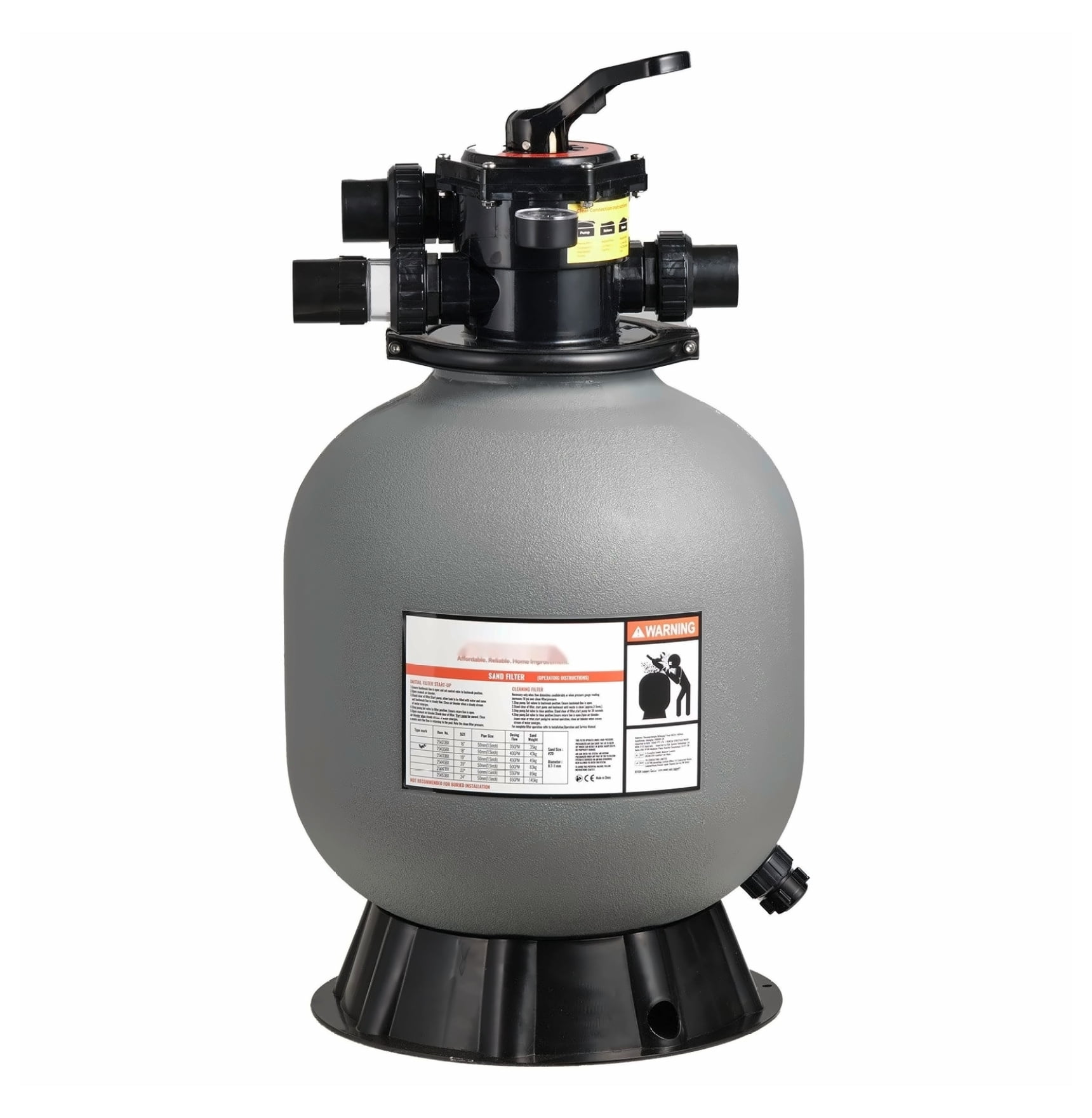 Pentair 145385 Tagelus TA60 with 2 in. Valve Top Mount Pool Sand