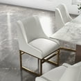 thumbnail image 6 of SEYNAR Modern Velvet Dining Chairs Set of 2, Upholstered Kitchen Side Chairs Accent Chairs for Living Room with Metal Frame（Beige）, 6 of 6