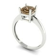 thumbnail image 2 of Solitaire Engagement Ring for Women - 1ct Simulated Champagne Diamond in 18K White Gold Promise Ring, 2 of 5