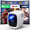 White, variant on 4K Projector with WiFi 6 and Bluetooth 5.4 Auto Screen Correction 1080p Native Res Built-in Apps & TV OS Stereo Speakers, White