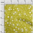 thumbnail image 2 of oneOone Cotton Jersey Lime Green Fabric Asian Floral Dress Material Fabric Print Fabric By The Yard 58 Inch Wide, 2 of 4