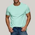 thumbnail image 2 of Cmfcve Round Neck T-shirts for Men Elastic Breathable Tee Tops Short Sleeve Pullover Sports T-shirt, 2 of 8