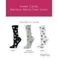 thumbnail image 2 of MeMoi Sweet Candy Bamboo Crew | Valentines Day Socks by MeMoi One Size / White, 2 of 7