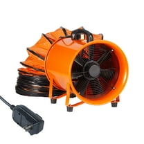 SKYSHALO Compact Air Mover, 10" Robust Tube Fan with 33ft Flexible Hose, 350W Potent Garage Ventilation Fan 1948CFM, Efficient Dust and Fume Extractor for Home/Industrial Use