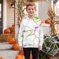 thumbnail image 2 of FYDUU Halloween Graphic Hoodie for Kids Colorful Casual Pullover Top with Pocket Long Sleeve Hooded Sweatshirts for Boys Fashion Hoodies 4-5 Years, 2 of 5