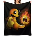 thumbnail image 4 of Manta de Pokémon Charmander con estampado de dibujos animados, ligera, cálida y suave, para adultos, niños y niñas, 50 x 40 pulgadas, 4 of 5