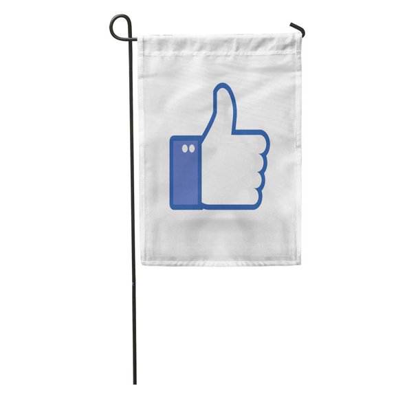 SIDONKU Blue Thumb Flat Hand Like Follow Share Social Media Agree Garden Flag Decorative Flag House Banner 28x40 inch