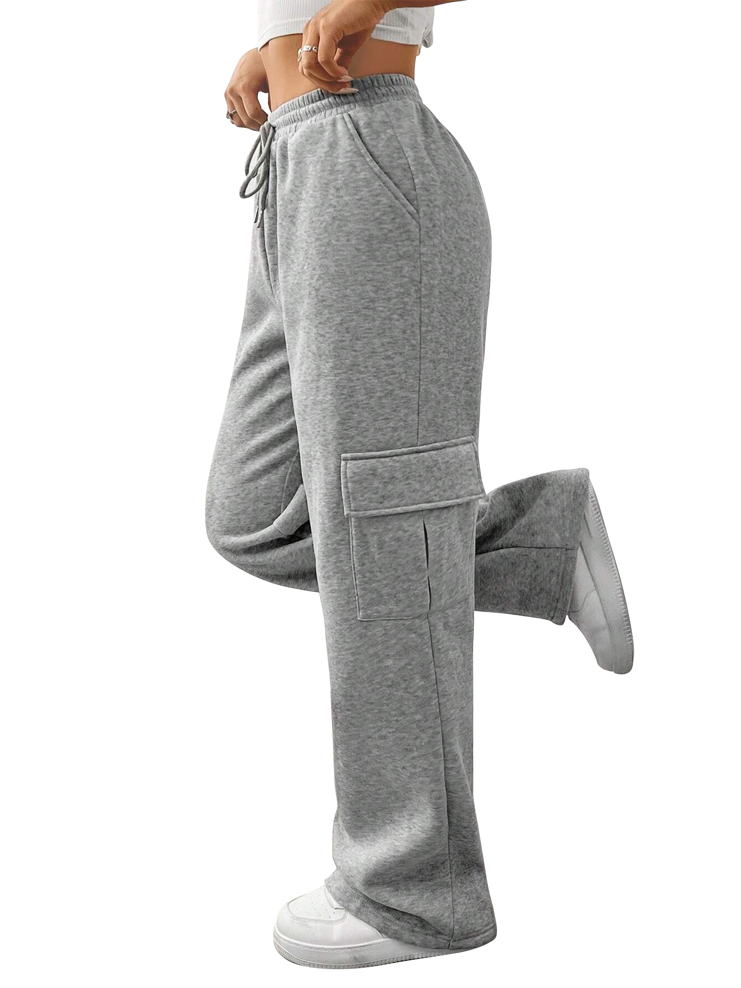 SWQZVT Women's Cargo Sweatpants Baggy Joggers photo 3