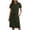 *Army Green, variant on VBVC Women's One-Piece Short Sleeve Midi Dress,Ladies Drawstring Waist Dress with Pockets,Side Slit T-Shirt Dress for Women,Gray,S-2XL