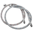 thumbnail image 1 of EeaseMX Manguera de agua potable de acero inoxidable, flexible y resistente, conector de entrada para grifo de agua caliente y fría, para fregadero de cocina, baño y hogar (80 cm), 1 of 7