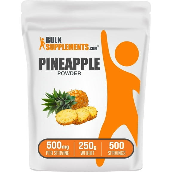 BulkSupplements Pineapple Powder - 500mg per Serving - 250 Grams (8.8 oz) - 500 Servings