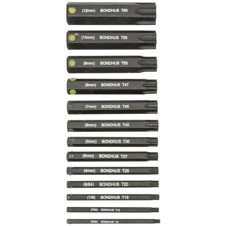 UPC: 0037231320379 | Bondhus PHTX13-2 T8 to T60 2 Long Star ProHold Socket Bits