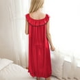 thumbnail image 6 of BUIGTTKLOP Womens Satin Nightgown Short Sleeve Sleepwear Sqaure Neck Full Length Nightshirt Soft Comy Lounge Dress, 6 of 6