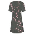 thumbnail image 4 of Vestido Corto para las Mujeres Cuello Redondo Manga Corta Impresa Suéter, Moda Casual Estilo Línea, 4 of 5